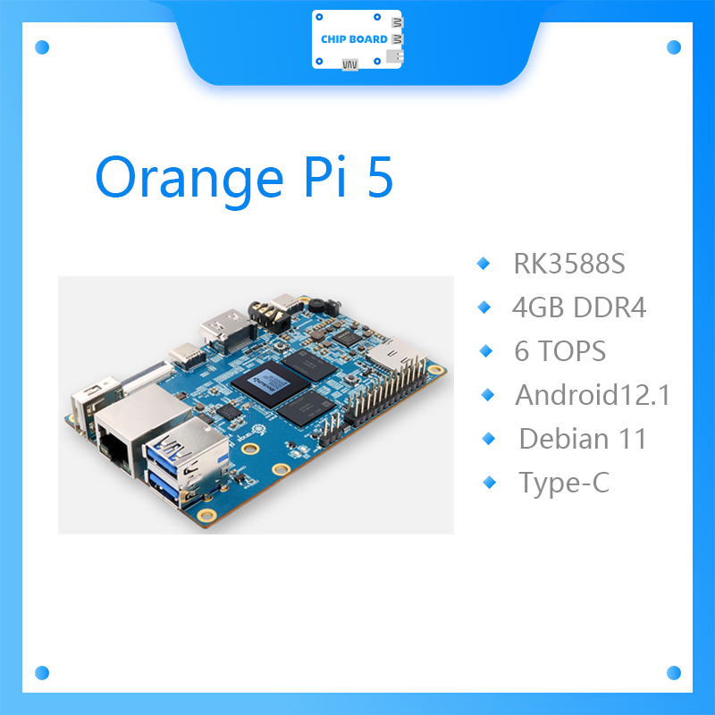 Gigabit Network Card - Orange Pi 5 4GB RK3588S, módulo