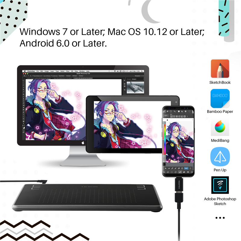 Tableta Gráfica H430P para Dis - Drawing Pad Signature reseña y precio