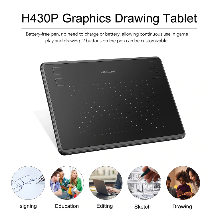 Tableta Gráfica H430P para Dis - Drawing Pad Signature reseña y precio