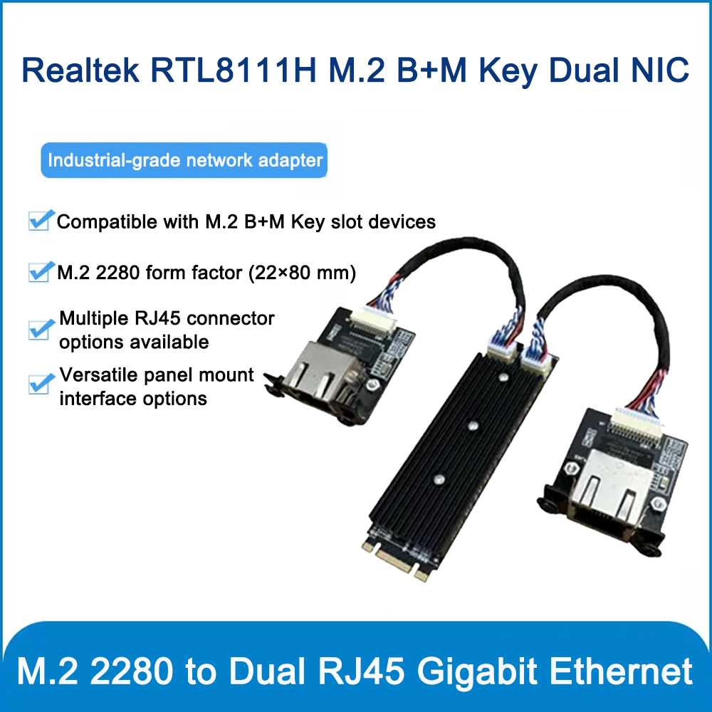 Tarjeta de Red Industrial M.2  - Gigabit Network Card reseña y precio