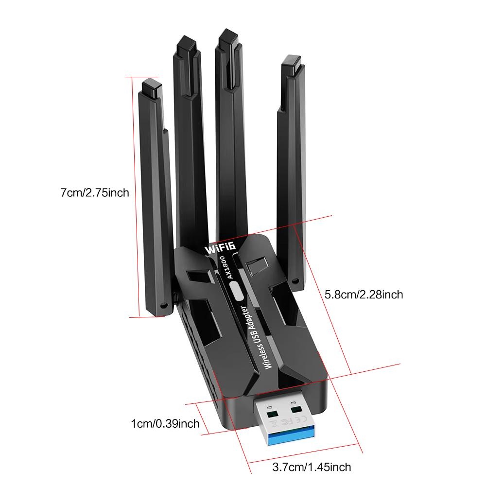 Adaptador WiFi 6 USB 3.0 de 18 - Gigabit Network Card reseña y precio
